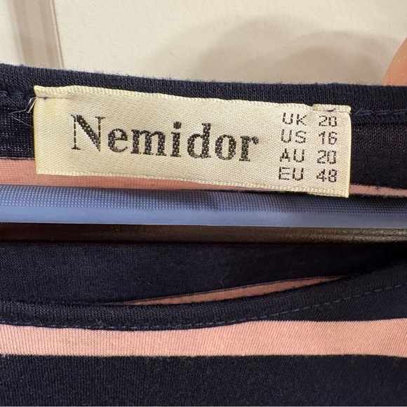 Amazon Nemidor Blue and Pink Stripe Maxi Dress 16 - Picture 5 of 9